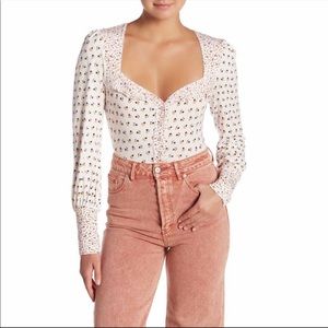Free People Kissin Kate Top in Ivory Size XS
